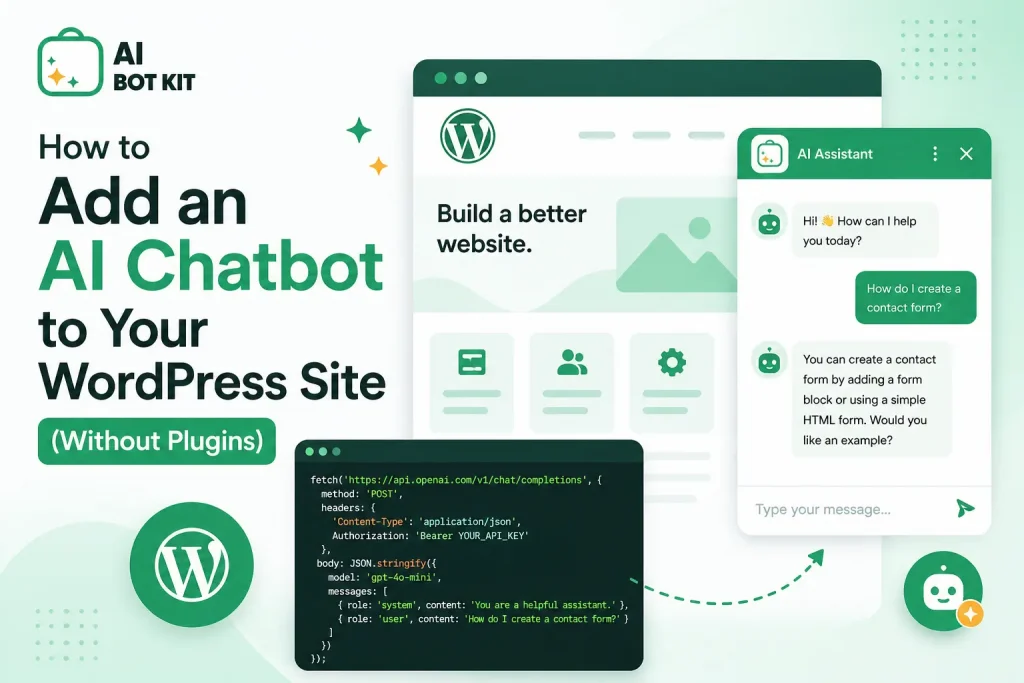 How to Add an AI Chatbot to Your WordPress Site (Without Plugins)