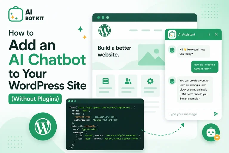 How to Add an AI Chatbot to Your WordPress Site (Without Plugins)